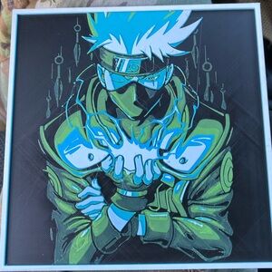 3D printed picture of Kakashi. Great game room decor. Perfect decor for any room